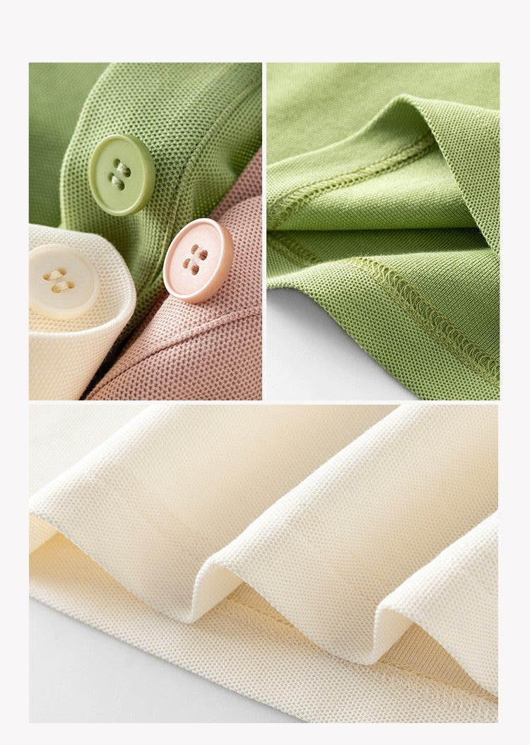 Chemise élégante à manches courtes et col polo – Décontractée et chic