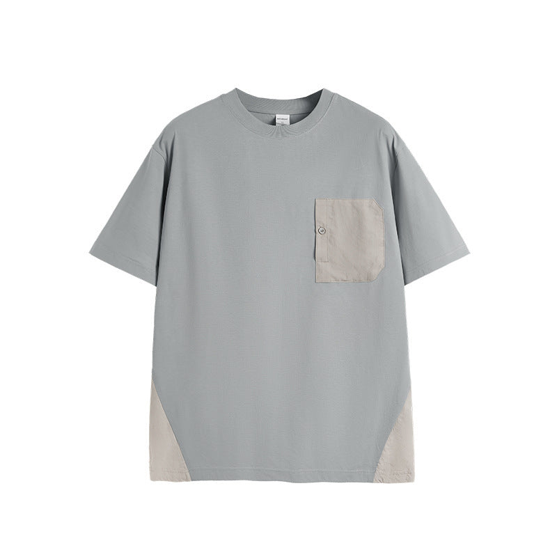 T-shirt minimaliste oversize – Streetwear tendance avec poche utilitaire