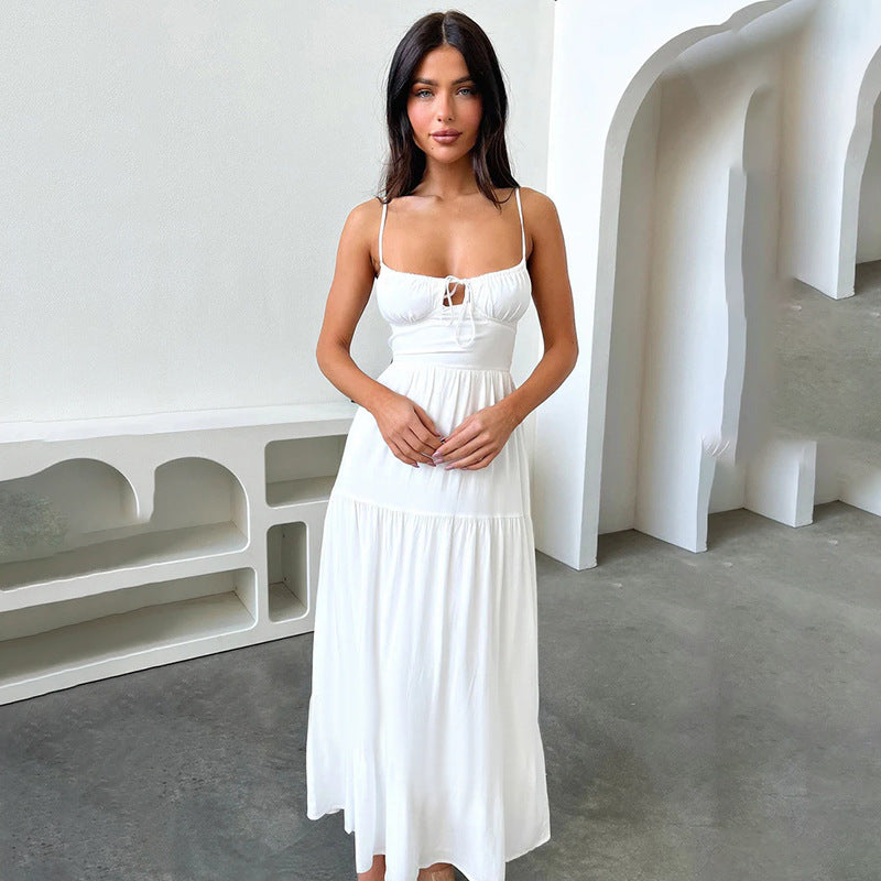 Spaghetti Strap Maxi Dress – Elegant Summer Flowy Dress for Women
