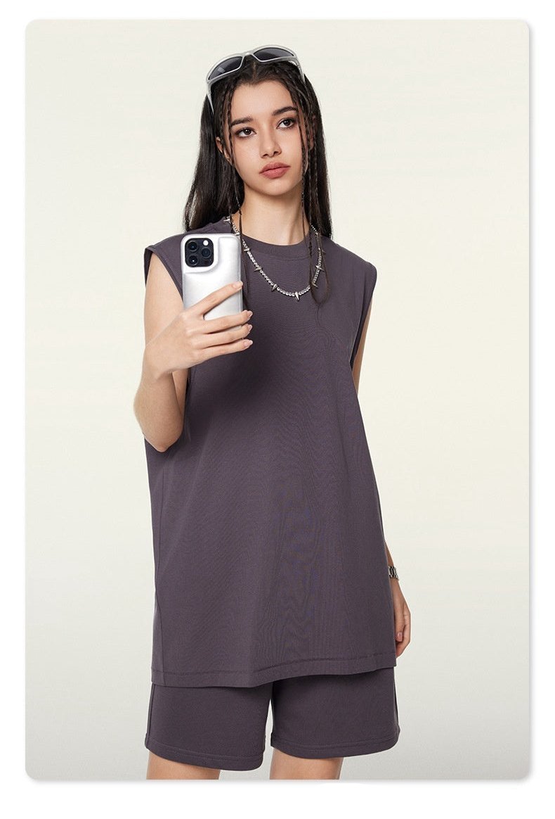 Débardeur unisexe surdimensionné sans manches – Débardeur minimaliste style streetwear