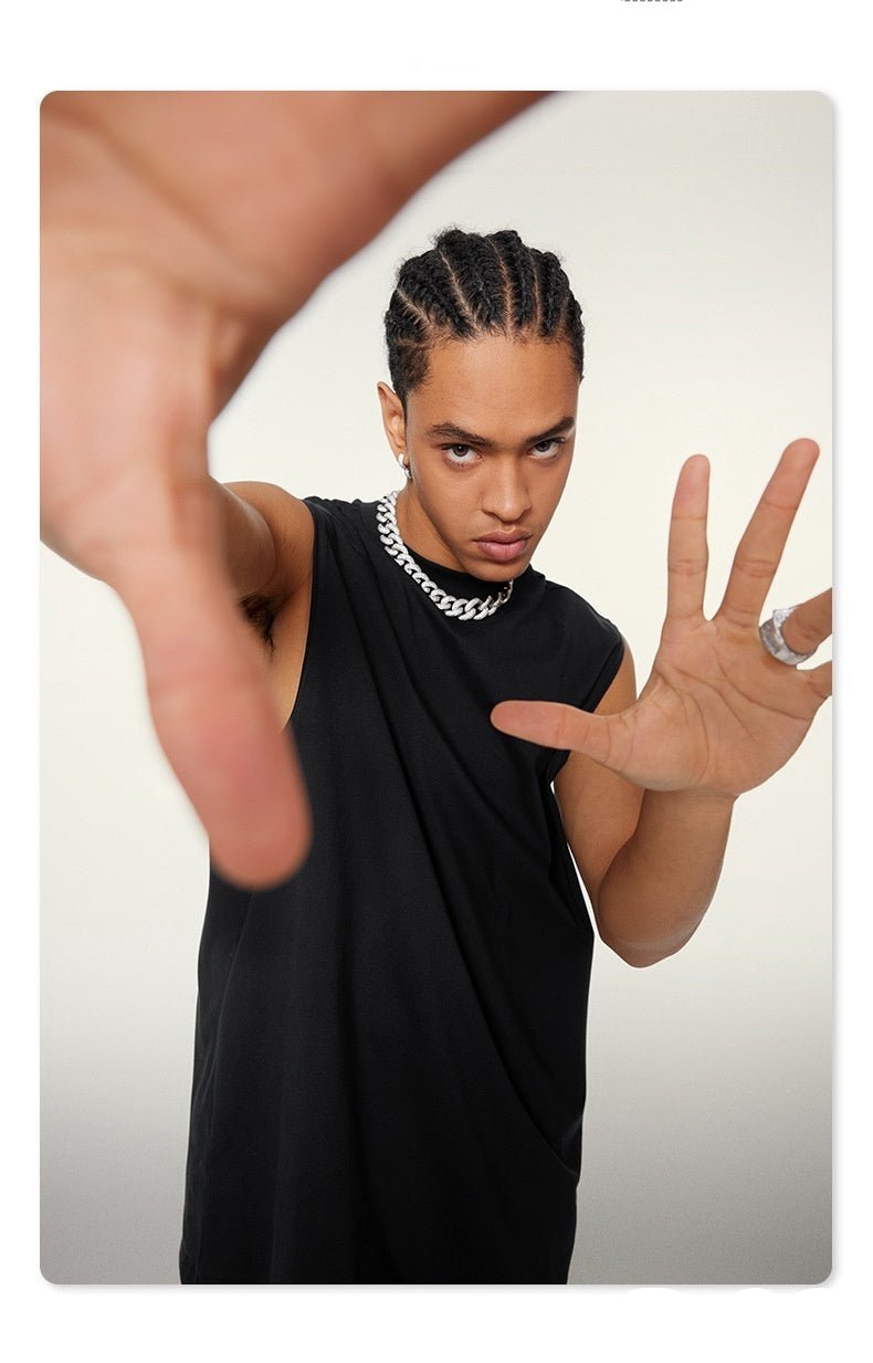 Débardeur unisexe surdimensionné sans manches – Débardeur minimaliste style streetwear