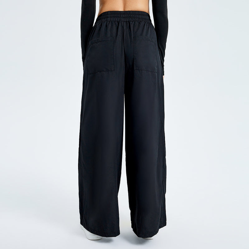 Pantalon parachute large tendance – Pantalon de jogging streetwear pour femme
