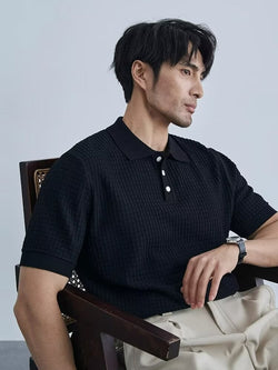 Polo en tricot Old Money – Mode rétro classique pour homme