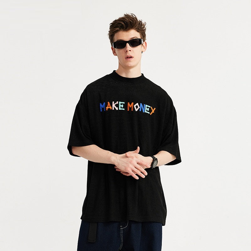 T-shirt oversize « MAKE MONEY » – T-shirt streetwear avec motif brodé