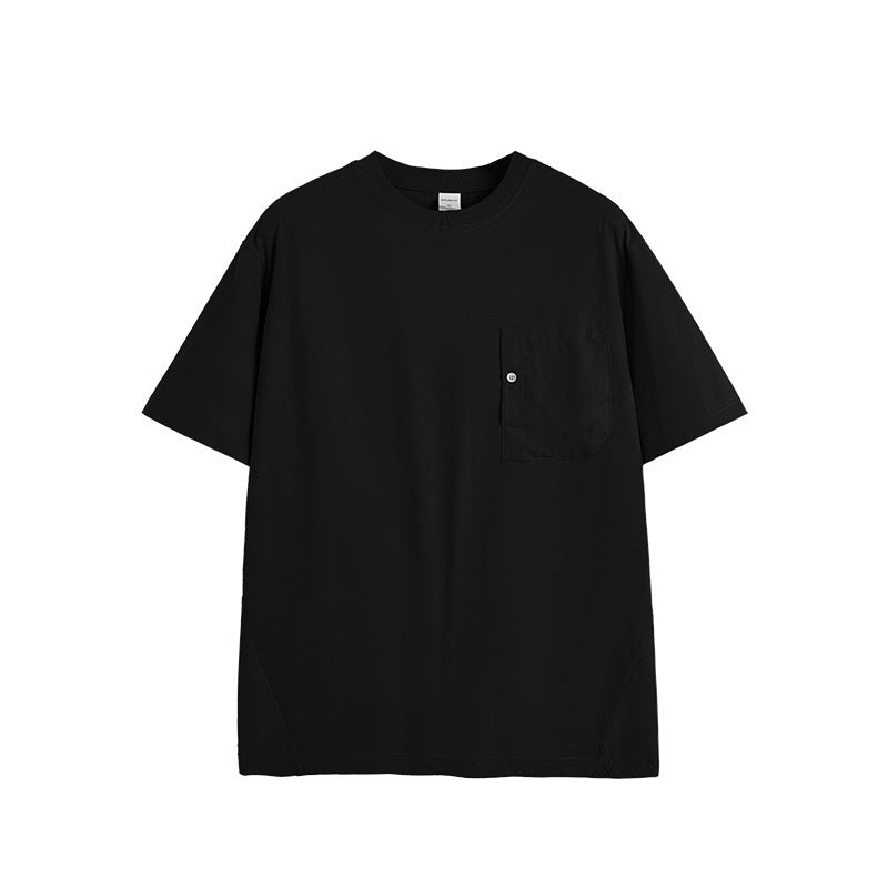 T-shirt minimaliste oversize – Streetwear tendance avec poche utilitaire