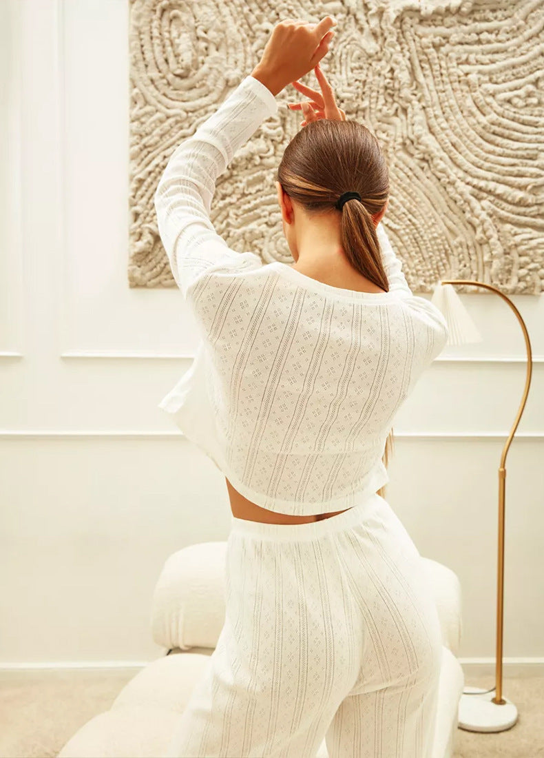 Ensemble deux pièces en tricot côtelé – Tenue assortie douce et élégante