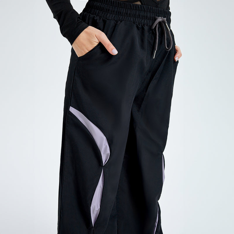 Pantalon parachute large tendance – Pantalon de jogging streetwear pour femme