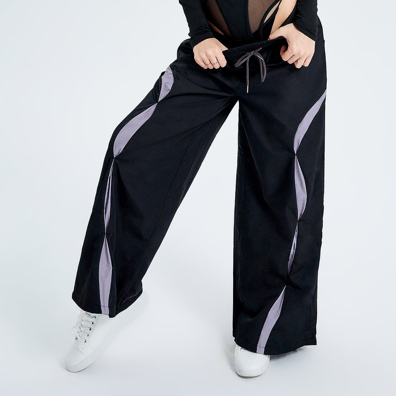 Pantalon parachute large tendance – Pantalon de jogging streetwear pour femme