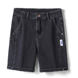 Shorts vaqueros rectos de estilo urbano para hombre: modernos y cómodos para el día a día.
