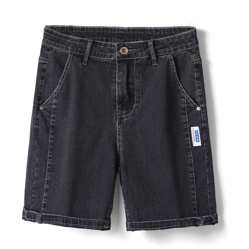 Shorts vaqueros rectos de estilo urbano para hombre: modernos y cómodos para el día a día.