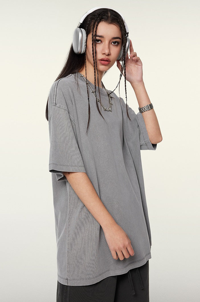 Men’s Oversized Minimalist T-Shirt – Loose-Fit Casual Streetwear Tee