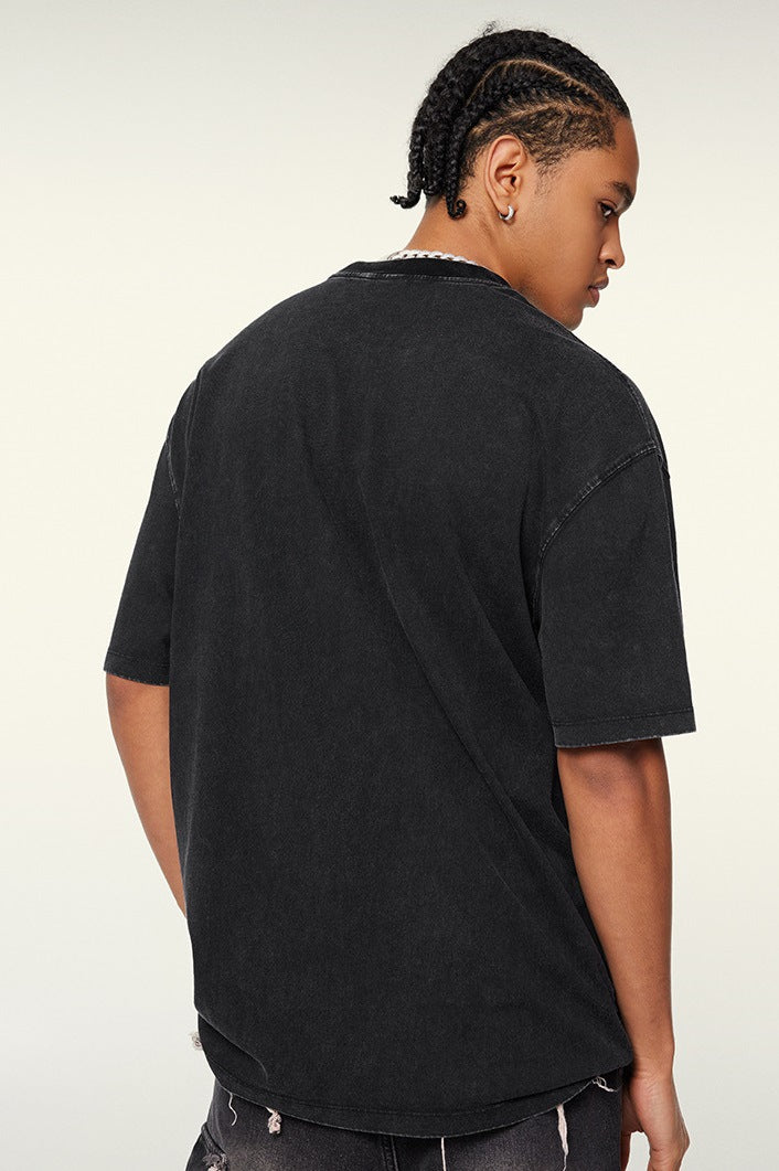 Men’s Oversized Minimalist T-Shirt – Loose-Fit Casual Streetwear Tee