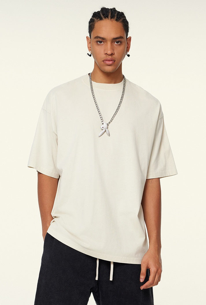 Men’s Oversized Minimalist T-Shirt – Loose-Fit Casual Streetwear Tee