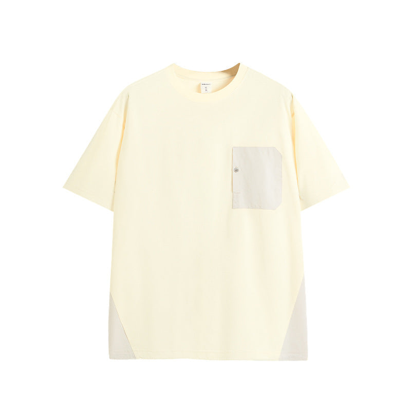 T-shirt minimaliste oversize – Streetwear tendance avec poche utilitaire