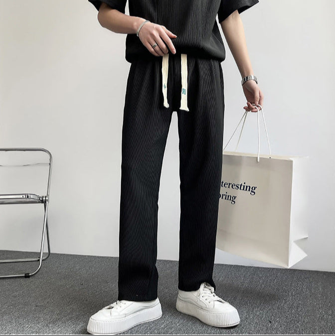 Men’s co-ord set
Ribbed knit two-piece outfit
Stylish men’s casual wear
Breathable summer outfit for men
Relaxed-fit men’s set
Soft knit fabric loungewear