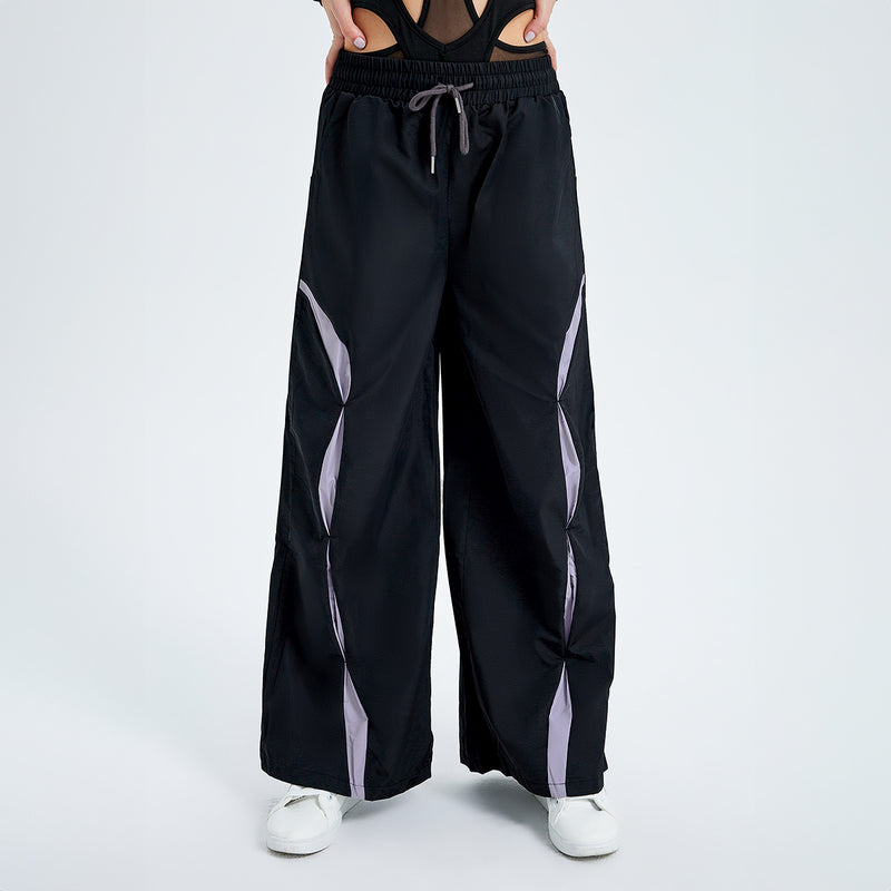 Pantalon parachute large tendance – Pantalon de jogging streetwear pour femme