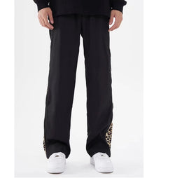 Men's black joggers
Leopard print pants for men
Trendy sweatpants
Men’s streetwear joggers
Hip-hop fashion pants
Stylish track pants