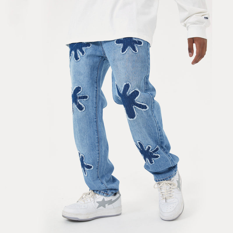 Men's denim jeans,
Light blue jeans.
Baggy denim,
Streetwear jeans,
Relaxed fit trousers,
Oversized jeans,
Vintage wash denim,
Star patch jeans,
Applique patchwork denim,
Artistic patch jeans,
Men's casual trousers,
Urban style jeans,
Graphic detail denim,
Men's light wash jeans,
Baggy fit streetwear,
Star applique trousers,
Trendy men's denim,
Relaxed fit patch pants,
Urban-inspired jeans,
Men's oversized trousers,
Fashionable men's jeans,
Bold streetwear style,
High-quality baggy denim,
