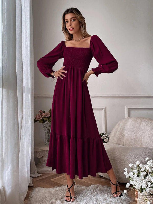Women's Square Neck Dress, Elegant Casual Dress, Stylish Women's Dress, Versatile Casual Dress, Chic Square Neck Dress, Comfortable Women's Dress, Fashionable Casual Wear, Everyday Dress for Women, Soft Fabric Dress, Flattering Casual Dress, Women's Fashion Dress, Dress for Brunch, Stylish Summer Dress, Comfortable Elegant Dress