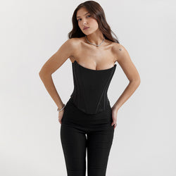 black corset top
Strapless bustier top
Sexy corset for women
Fashionable corset top
black bustier outfit
Women's corset for night ou
