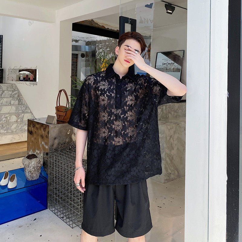 Men's Lace Shirt

Sheer Shirt Men

Summer Men's Fashion

Men's Festival Clothing

Transparent Shirt for Men

Floral Lace Shirt

Oversized Men's Shirt

Lightweight Beach Shirt

Casual Streetwear Men

See-through Men's Top

Breathable Men's Shirt

Unique Men's Shirts