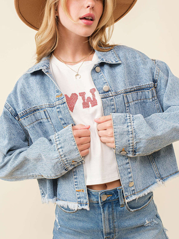 Western denim jacket
Cropped denim jacket
Sequin patch jacket
Vintage cowboy fashion
Trendy women's denim jacket