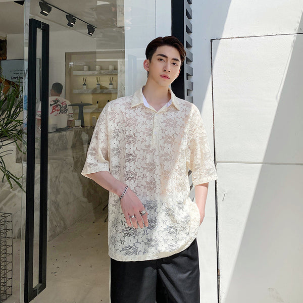 Men's Lace Shirt

Sheer Shirt Men

Summer Men's Fashion

Men's Festival Clothing

Transparent Shirt for Men

Floral Lace Shirt

Oversized Men's Shirt

Lightweight Beach Shirt

Casual Streetwear Men

See-through Men's Top

Breathable Men's Shirt

Unique Men's Shirts