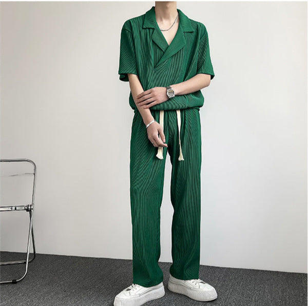 Men’s co-ord set
Ribbed knit two-piece outfit
Stylish men’s casual wear
Breathable summer outfit for men
Relaxed-fit men’s set
Soft knit fabric loungewear
