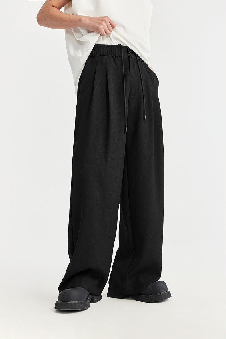  unisex trousers, relaxed fit trousers, wide-leg pants, minimalist aesthetic, oversized silhouette, luxury fashion, high-quality fabric, old money style, refined style, timeless trousers, upscale leisure, flowy pants, elastic waistband, classic trousers, effortless vibe, comfortable chic, streetwear trousers, pleated pants, casual luxury, versatile unisex fashion, statement pants, upscale casual, refined trousers, classic oversized,