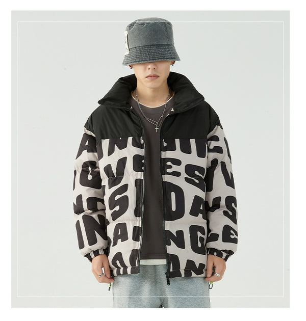 Men's puffer jacket,
Cotton padded jacket,
Printed puffer jacket,
Winter jacket,
Warm winter jacket,
Lightweight winter jacket,
Insulated puffer jacket,
Men's printed jacket,
Cold weather outerwear,
Stylish winter jacket,
Men's winter coat,
Bold design jacket,
Casual winter wear,
Outdoor winter jacket,
Comfortable puffer jacket,
Winter insulation jacket, Fashionable winter wear,
Men's padded jacket,
Winter layering piece,
Warmth and comfort jacket,