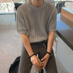 Men's Knitted Ribbed T-Shirt,
Short Sleeve Knit Top,
Lightweight Knit Shirt,
Ribbed Summer Tee,
Casual Knitwear for Men,
Round Neck Knit Shirt,
Loose Fit T-Shirt for Men,
Breathable Summer Knitwear,
Minimalist Men's T-Shirt,
Relaxed Fit Knit Top,
Soft Textured Knit Tee,
Urban Style Knit T-Shirt,
Lightweight Ribbed Pullover,
Vintage-Inspired Knit Shirt,
Men's Fashion Knit Top,
Ribbed Texture Casual Tee,
Men's Summer Knitwear,
Stylish Knit T-Shirt,
Ribbed Knit Pullover Tee,