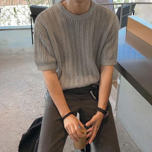 Men's Knitted Ribbed T-Shirt,
Short Sleeve Knit Top,
Lightweight Knit Shirt,
Ribbed Summer Tee,
Casual Knitwear for Men,
Round Neck Knit Shirt,
Loose Fit T-Shirt for Men,
Breathable Summer Knitwear,
Minimalist Men's T-Shirt,
Relaxed Fit Knit Top,
Soft Textured Knit Tee,
Urban Style Knit T-Shirt,
Lightweight Ribbed Pullover,
Vintage-Inspired Knit Shirt,
Men's Fashion Knit Top,
Ribbed Texture Casual Tee,
Men's Summer Knitwear,
Stylish Knit T-Shirt,
Ribbed Knit Pullover Tee,