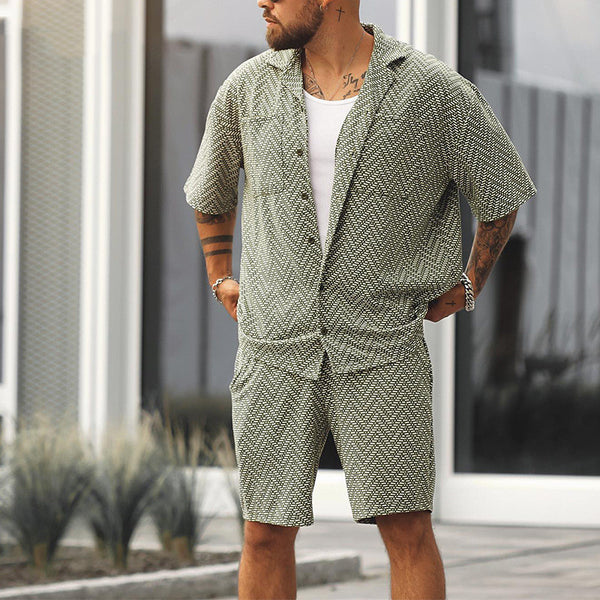 Men’s 2-piece co-ord

Summer matching set

Printed short sleeve set

Casual button-up and shorts

Vacation men’s outfit

Bohemian style menswear

Streetwear set for men

Relaxed fit summer set

Trendy co-ord men

Lightweight casual outfit