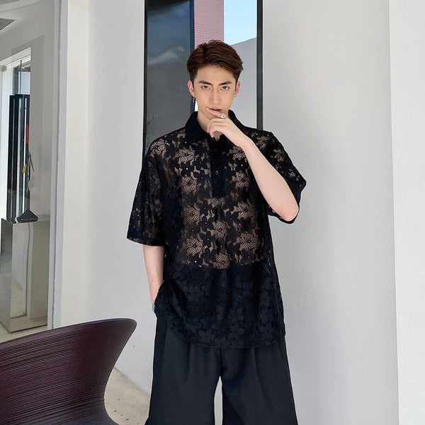 Men's Lace Shirt

Sheer Shirt Men

Summer Men's Fashion

Men's Festival Clothing

Transparent Shirt for Men

Floral Lace Shirt

Oversized Men's Shirt

Lightweight Beach Shirt

Casual Streetwear Men

See-through Men's Top

Breathable Men's Shirt

Unique Men's Shirts