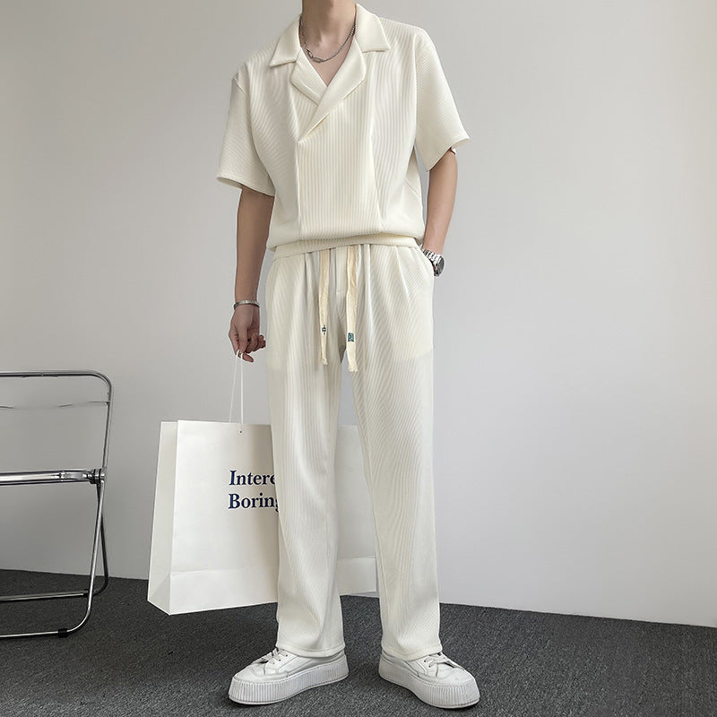 Men’s co-ord set
Ribbed knit two-piece outfit
Stylish men’s casual wear
Breathable summer outfit for men
Relaxed-fit men’s set
Soft knit fabric loungewear