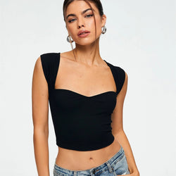 Black ribbed crop top
Sexy sleeveless top
Women’s trendy fashion
Clubwear crop top
Fitted summer top
Casual chic outfit
Stylish party wear
Street style fashion
Trendy black top
Cropped tank top