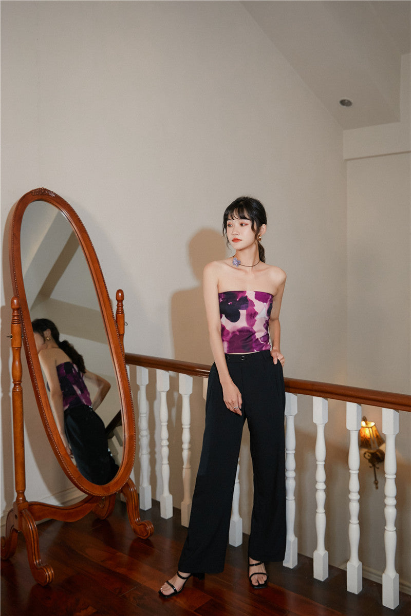 Floral strapless top
Printed tube top for women
Chic bustier top
Summer strapless blouse
Elegant evening wear top
Trendy corset top