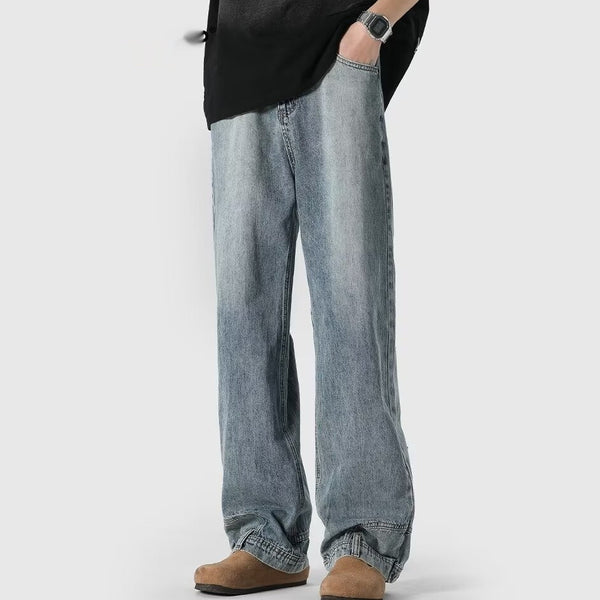 Men’s baggy jeans

Wide-leg jeans men

Vintage denim men

90s jeans men

Loose fit jeans men

Retro streetwear jeans

Oversized jeans men

Skateboard jeans men

Y2K denim men

Classic blue jeans men