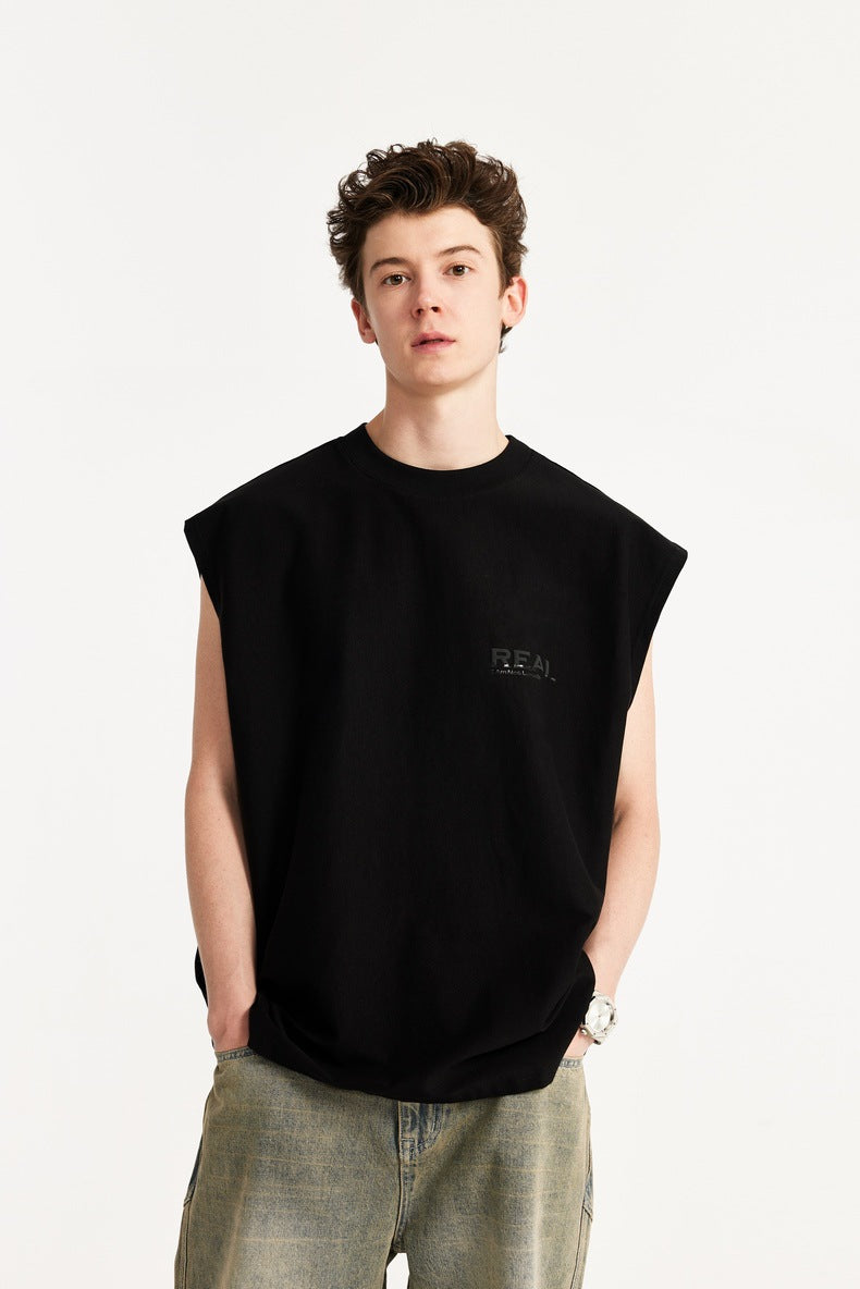 Oversized sleeveless tank top
Men’s black tank top
Streetwear muscle tee
Men’s drop shoulder tank top
Gym workout tank top
