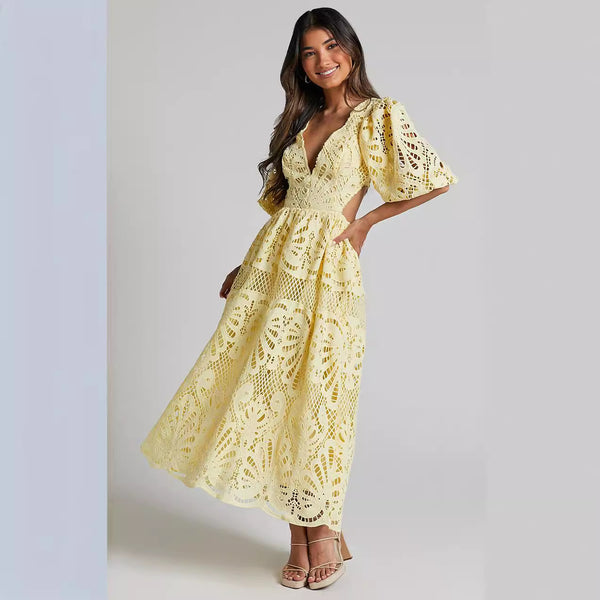 Multi-Color Lace Midi Dress

Deep V Puff Sleeve Dress

Vacation-Ready Lace Dress

Cut-Out Embroidery Dress

Romantic Lace Midi Dress

Lightweight Summer Dress

Tiered Skirt Lace Dress

Feminine Brunch Dress

Eyelet Lace Midi Dress

Flowy Lace Dress for Women