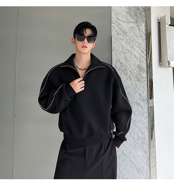 Men’s air layer sweater,
Contrast color stitching sweater,
Mosaic stand collar sweater,
Stylish men’s stand collar sweater,
Men’s lightweight sweater,
Unique color contrast sweater,
Men’s trendy mosaic sweater, Casual men’s sweater, Versatile men's knitwear,
Fashion-forward stand collar sweater,
Men’s color-blocking sweater,
Stand collar design sweater,