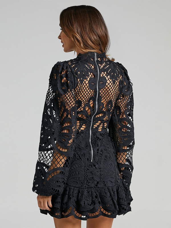 Vacation dress

Lace mini dress

Beach vacation outfit

Summer party dress

Ruffle dress
Vacation lace mini dress

Resort wear mini dress

Lightweight lace vacation dress

Cutout dress for tropical vacation

Long sleeve travel dress