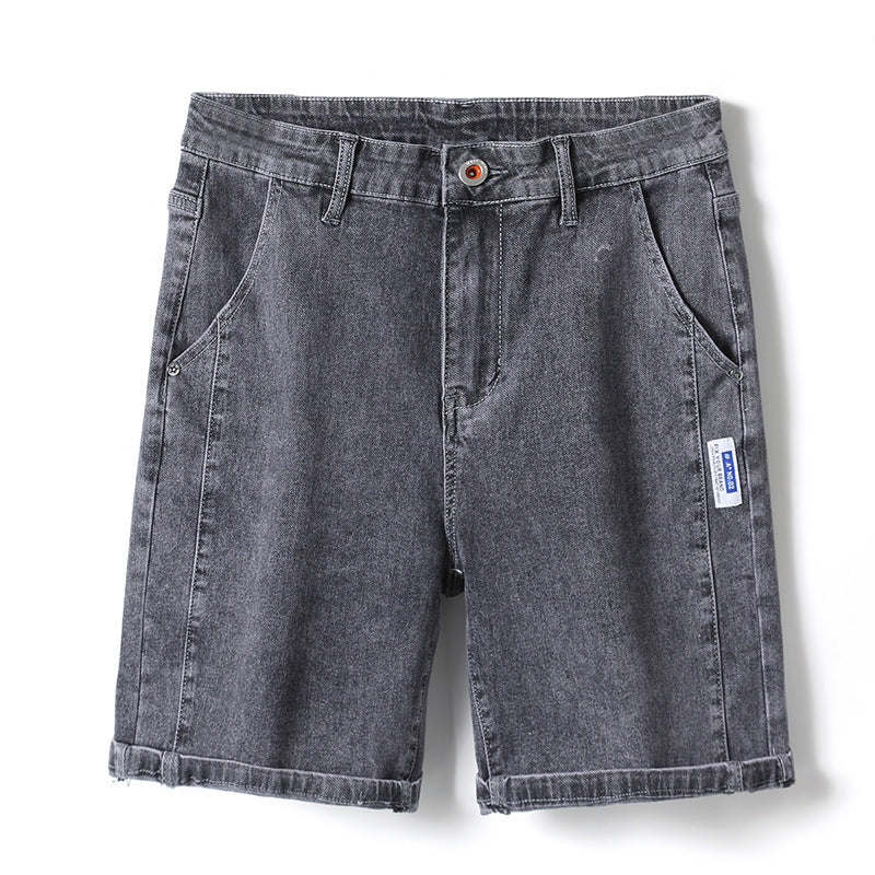 Shorts vaqueros rectos de estilo urbano para hombre: modernos y cómodos para el día a día.