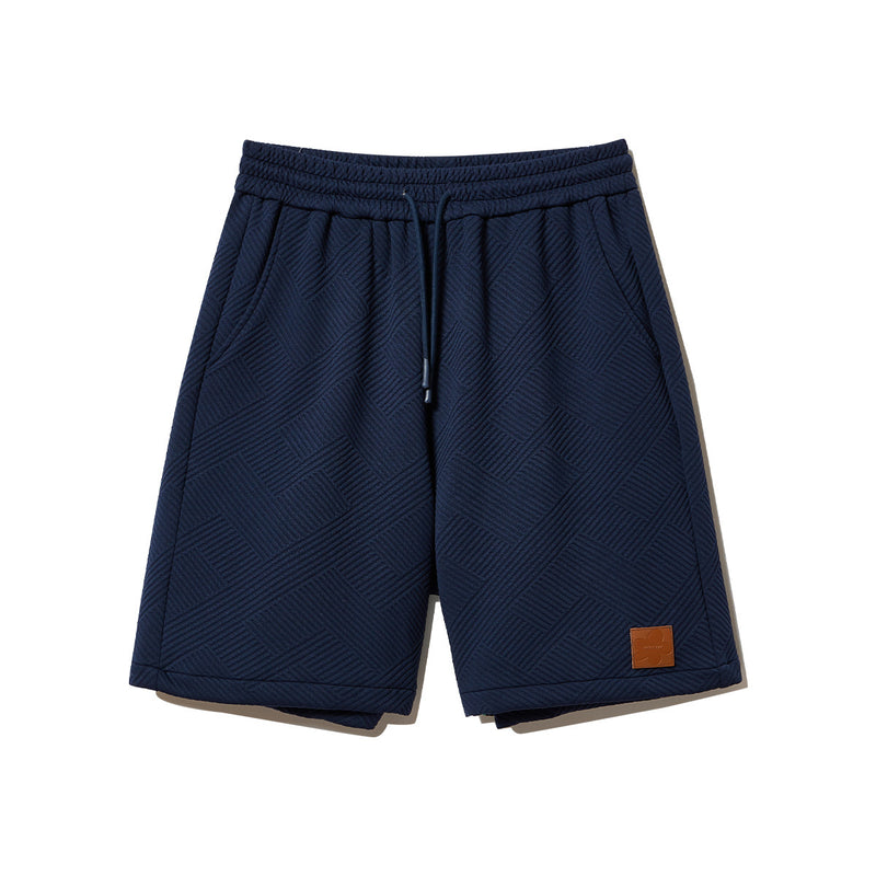 Ensemble de détente texturé de luxe - T-shirt et short surdimensionnés en relief de qualité supérieure