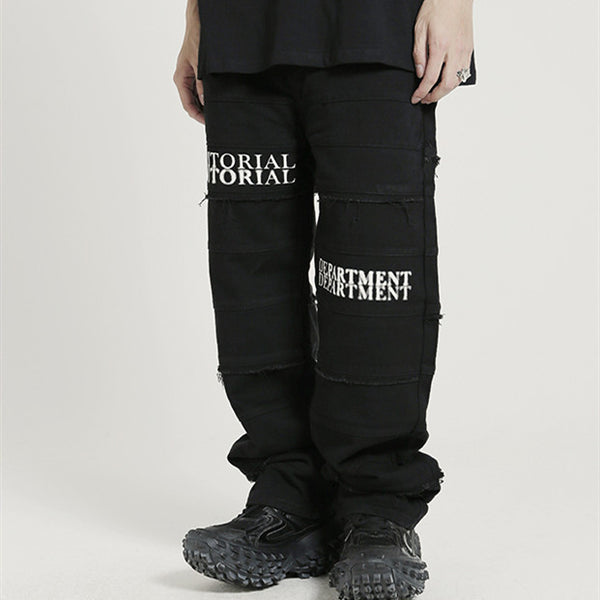 Men's jeans, Distressed jeans,
Cargo pants,
Layered jeans, urban jeans, men's cargo pants, straight-leg jeans, distressed look, street style,
Hip-hop style,
Straight-leg jeans,
Urban fashion,
Casual wear,
Streetwear,
Fashionable jeans,
Trendy cargo jeans,
Comfortable fit,
Rugged denim,
Versatile pants,
Music festival outfit,
Street style,
Relaxed fit jeans,