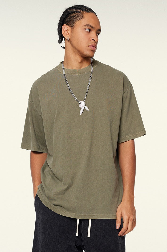 Men’s Oversized Minimalist T-Shirt – Loose-Fit Casual Streetwear Tee
