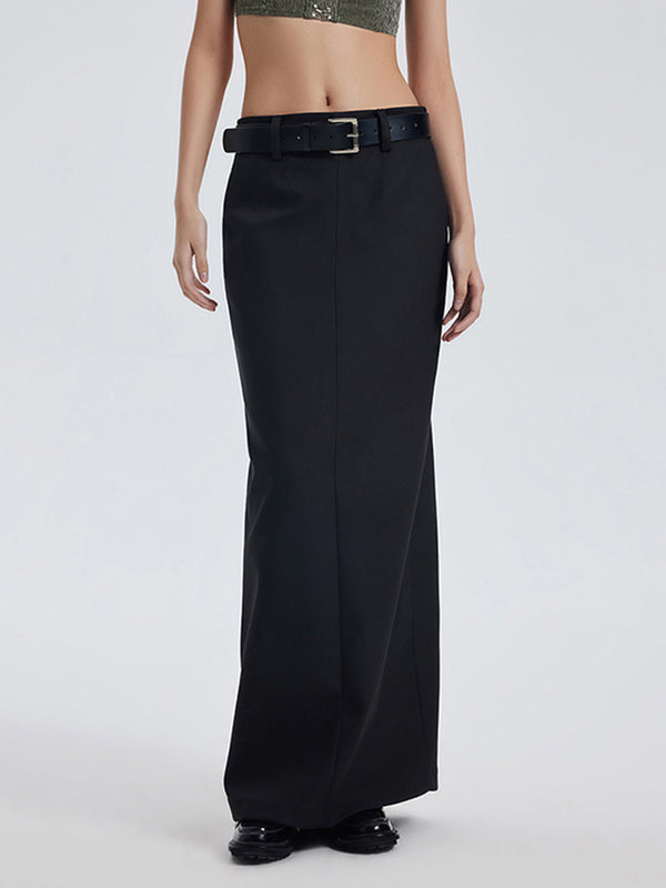 black maxi skirt

minimalist skirt for women

trendy high-waisted skirts

fashion skirts 2025

urban chic skirt

casual long skirt

black skirt with buckle belt

street fashion outfit

modern edgy skirts

Korean fashion skirt
