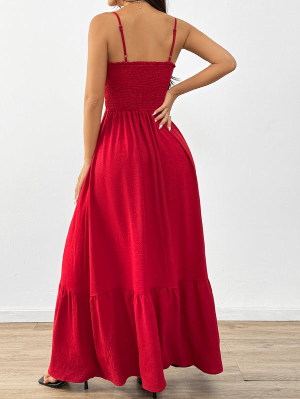 red maxi dress

summer dresses for women

spaghetti strap dress

long dresses for vacation

casual summer dressessmocked bodice maxi dress

spaghetti strap vacation dress

casual maxi dress with pockets

lightweight travel dress

breathable summer dress

ruched top flowy dress

