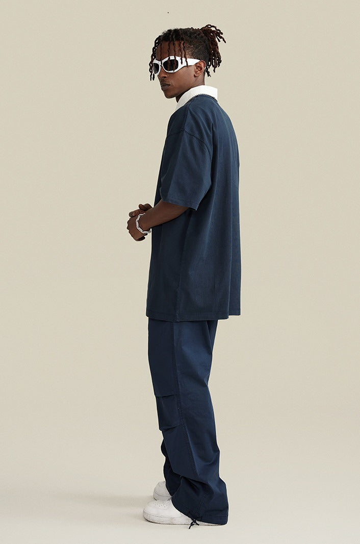 Men’s Oversized Minimalist T-Shirt – Loose-Fit Casual Streetwear Tee