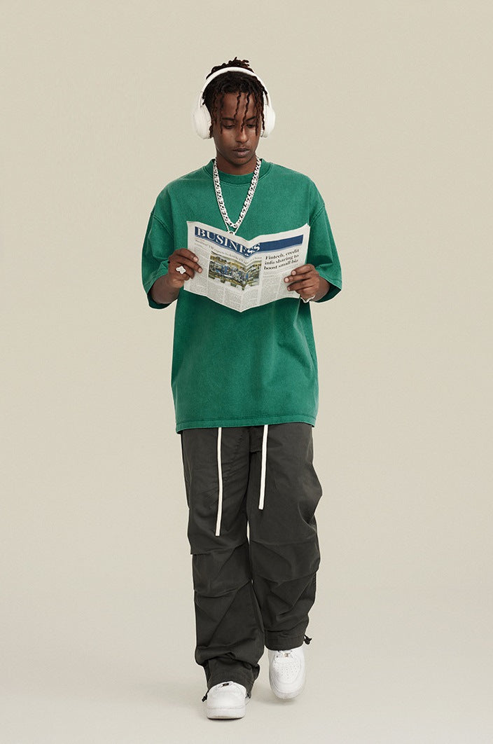 Men’s Oversized Minimalist T-Shirt – Loose-Fit Casual Streetwear Tee